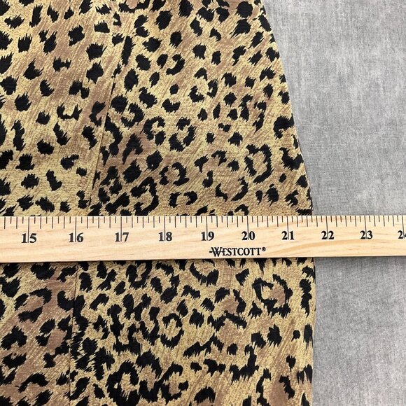 Robbie Bee Dress Women 12 Tan Black Animal Sheath Long Party Silk Formal VTG - Picture 7 of 11